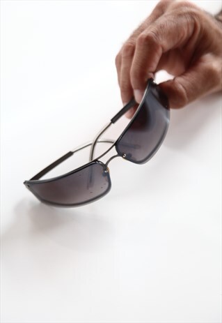 VINTAGE GREY WRAP FRAME, GREY LENSES