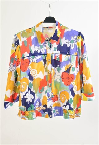 VINTAGE 80S BLOUSE IN COLOURFUL PRINT