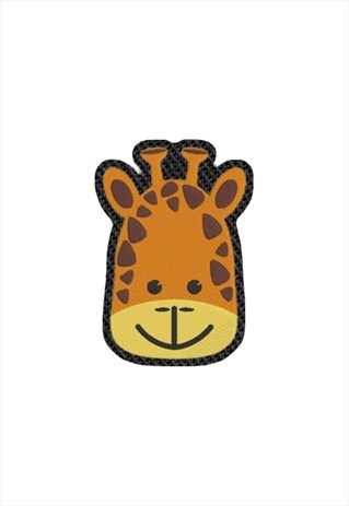 EMBROIDERED CARTOON GIRAFFE FACE IRON ON PATCH / SEW ON PATC