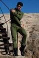 CODE 22 STRETCH MILITARY BOILER SUIT IN KHAKI