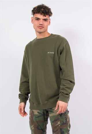 COLUMBIA SWEATSHIRT ARMY GREEN SWEATER