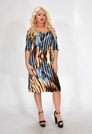 JUST CAVALLI VINTAGE ELEGANT DRESS MULTI