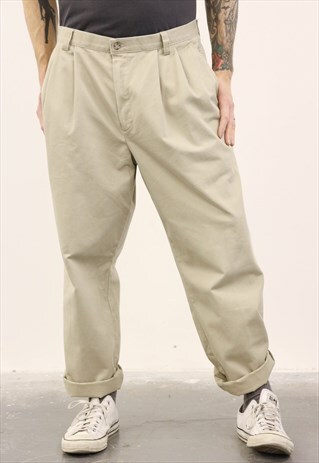DOCKERS VINTAGE 1980S BEIGE TROUSERS