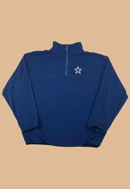 Vintage Fleece Branded Dallas Cowboys 1/4 Zip Blue XXL