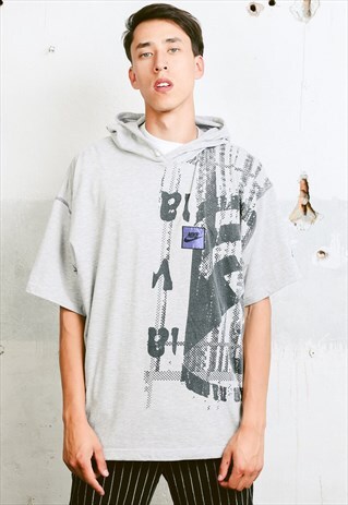VINTAGE NIKE HOODED T-SHIRT