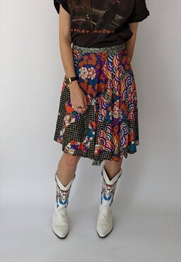 Vintage 70s Wrap Skirt - 8UK