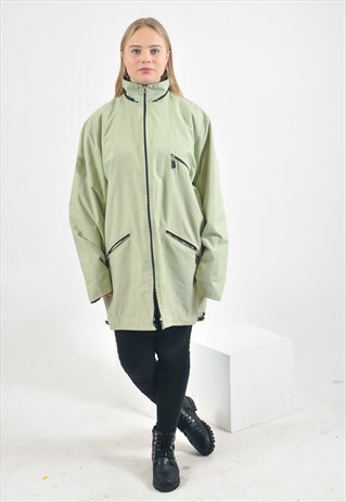 VINTAGE WINDBREAKER JACKET IN GREEN
