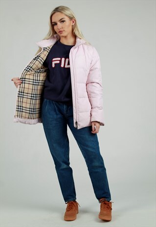 00S BURBERRY LONDON PUFFER NOVA CHECK JACKET