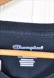 VINTAGE CHAMPION T-SHIRT V-NECK NAVY LARGE