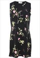 Vintage Floral Print Dress - M