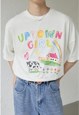 Men's Crayon Cute Print Short Sleeve T-Shirt SS2022 VOL.5