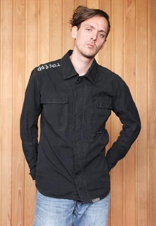 VINTAGE 1990S BLACK G-STAR SHIRT