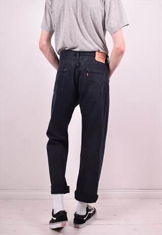 LEVI'S 501 MENS VINTAGE JEANS W34 L30 BLACK 90S