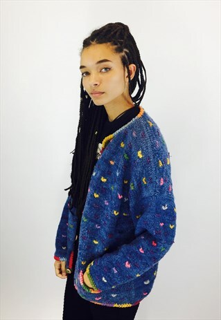 GORGEOUSCOLOURFUL FESTIVAL BOHO KNITTED CARDIGAN
