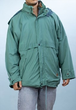 Vintage K-Way Jacket Country in Green XL