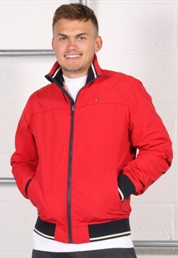 Vintage Tommy Hilfiger Jacket in Red Light Rain Coat Small