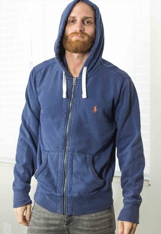 VINTAGE POLO RALPH LAUREN HOODIE SWEATSHIRT LOGO 90S S 22.5