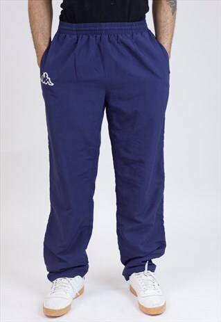 VINTAGE 90S KAPPA NAVY TRACKSUIT BOTTOMS