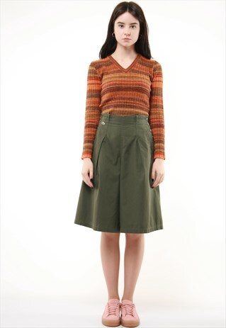 80S VINTAGE LACOSTE HIGH WAISTED LONG LENGTH SHORTS 486