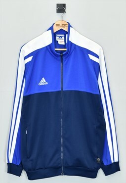 Vintage 1990's Adidas Tracksuit Top Blue XXLarge