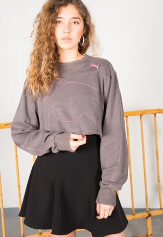 VINTAGE 90'S PUMA CROP SWEATSHIRT / S0399