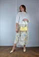 VINTAGE 80'S LIGHT ABSTRACT FLOWER MAXI FESTIVAL SKIRTS 