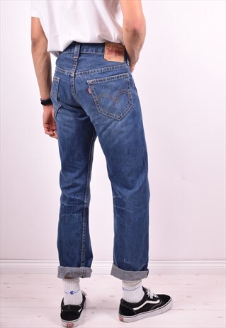 LEVI'S 901 MENS VINTAGE JEANS W36 L32 BLUE 90'S