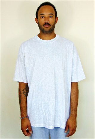 90S CLASSIC SKATER SPORTSWEAR LIGHT GREY TEE SHIRT XL