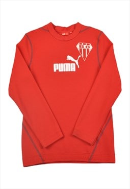 Vintage Puma Biarritz Olympique Sweatshirt Red Small