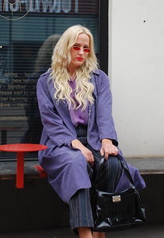 WOMEN 90'S PURPLE TRENCH COAT