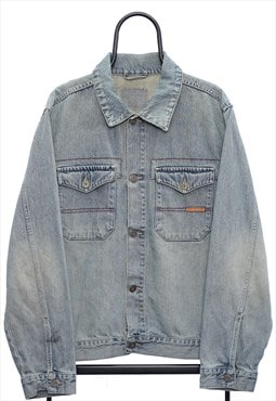 Retro River Island Blue Denim Jacket Womens