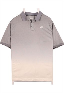 Nike 90's SB Short Sleeve Button Up Polo Shirt XLarge Grey