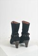VINTAGE 90S SUEDE LEATHER ANKLE BOOTS
