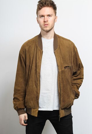 VINTAGE SUEDE BOMBER JACKET