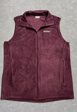 Purple Columbia Fleece Vest Men's Large