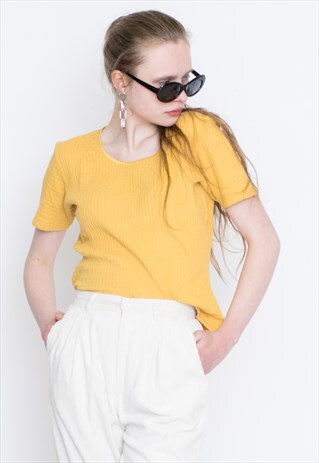 VINTAGE YELLOW RETRO TOP