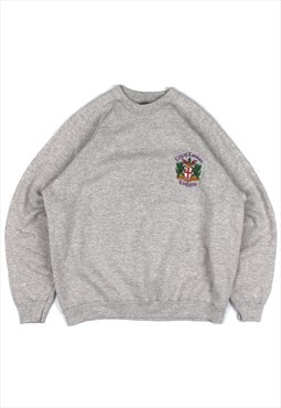 1990s City of London Grey Embroidered Sweatshirt