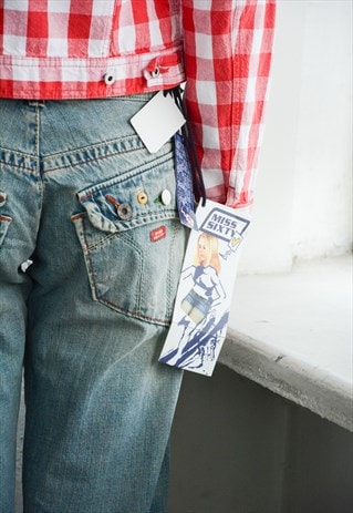 Y2K MISS SIXTY DEADSTOCK Blue Distressed Low Waisted Jeans