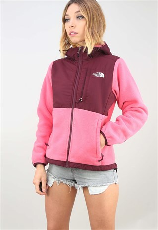 VINTAGE PINK THE NORTH FACE FLEECE WITH HOOD