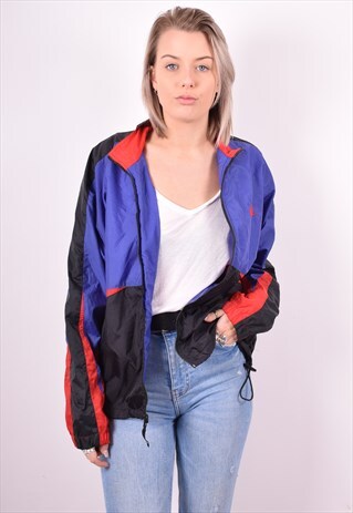 NIKE WOMENS VINTAGE TRACKSUIT TOP JACKET LARGE MULTI 90'S