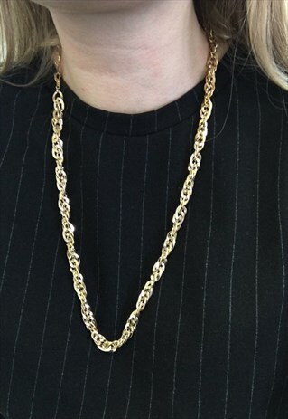 1990S GOLD PLATED BRAIDED NECKLACE