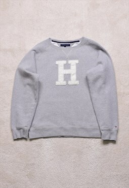 Tommy Hilfiger Grey Embroidered Sweater