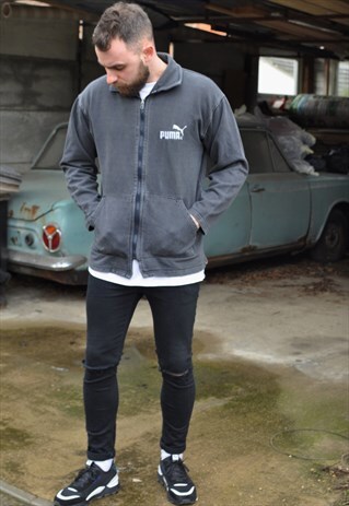 VINTAGE 90'S PUMA ZIP FRONT SWEATSHIRT TRACK JACKET