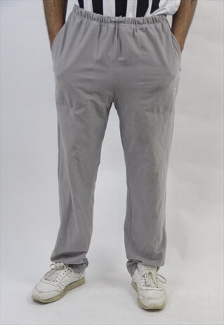 VINTAGE DIADORA SOFT GREY TRACKSUIT BOTTOMS
