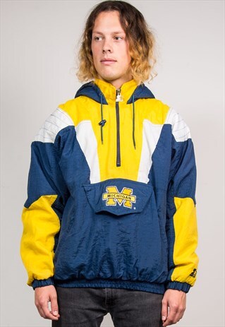 90'S STARTER MICHIGAN WOLVERINES FOOTBALL USA JACKET COAT