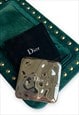 Vintage Dior compact mirror silver tone metal