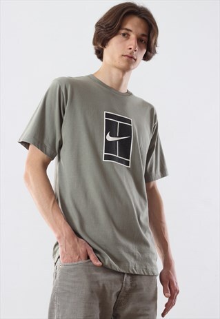VINTAGE MENS NIKE CHALLENGE TENNIS COURT T SHIRT TEE