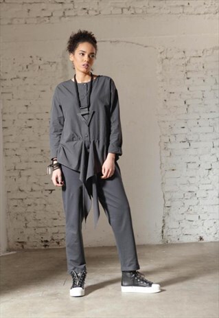 ONE PIECE JUMPSUIT, GRAY ROMPER