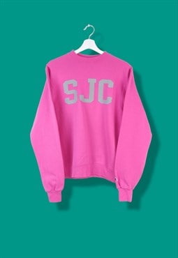 Vintage Champion Sweatshirt SJC in Pink XS