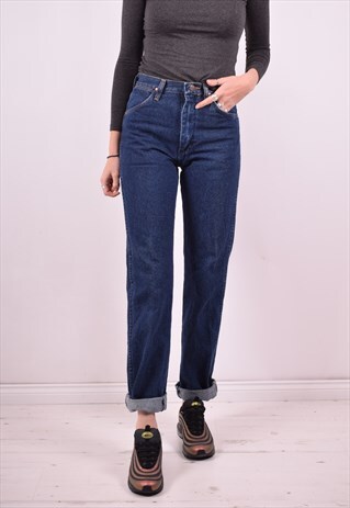 WRANGLER WOMENS VINTAGE JEANS W25 L32 BLUE 90'S